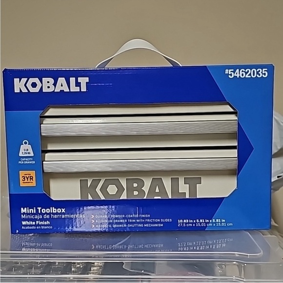 Kobalt Mini White Toolbox New in Box perfect Christmas Gift - Picture 2 of 2